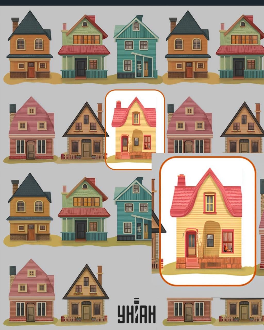 یک خروس در پنجره یکی از خانه ها بود / کولاژ Moje